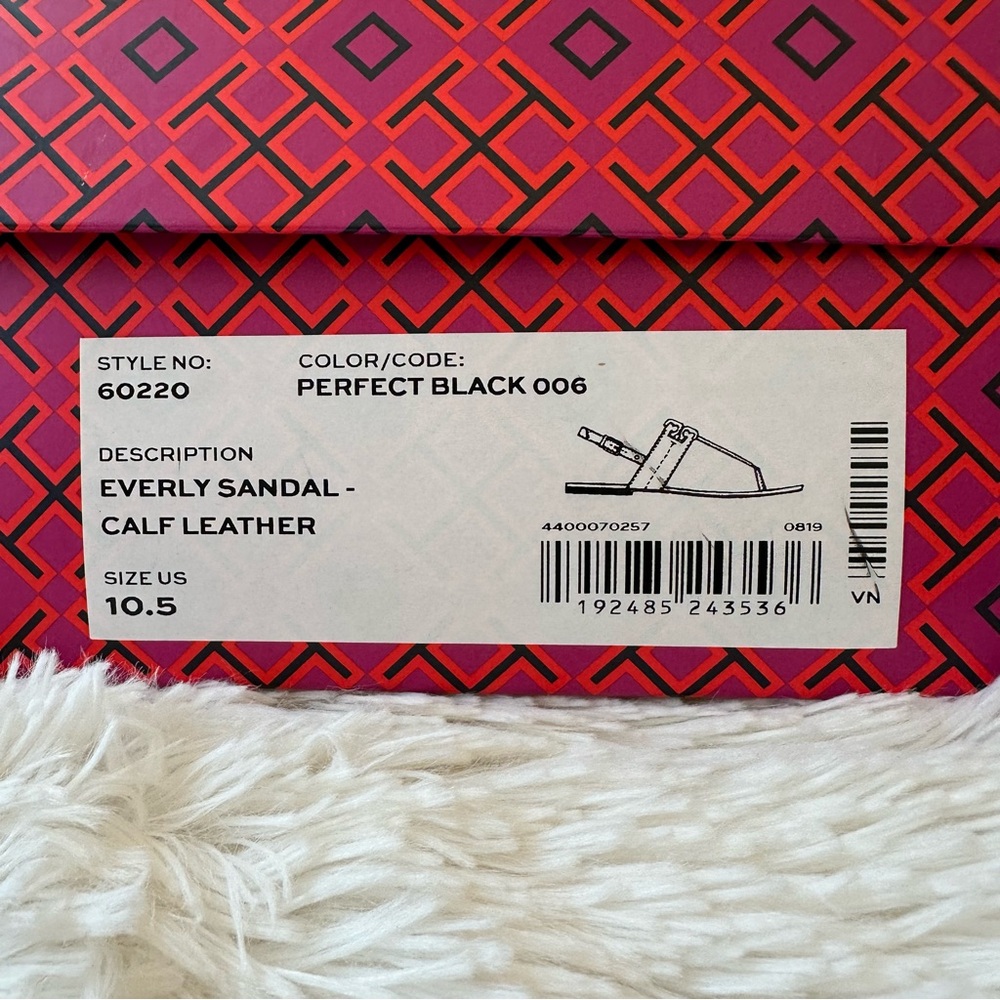 Tory Burch Everly Black Sandals Size: 10.5 - Picture 8 of 10